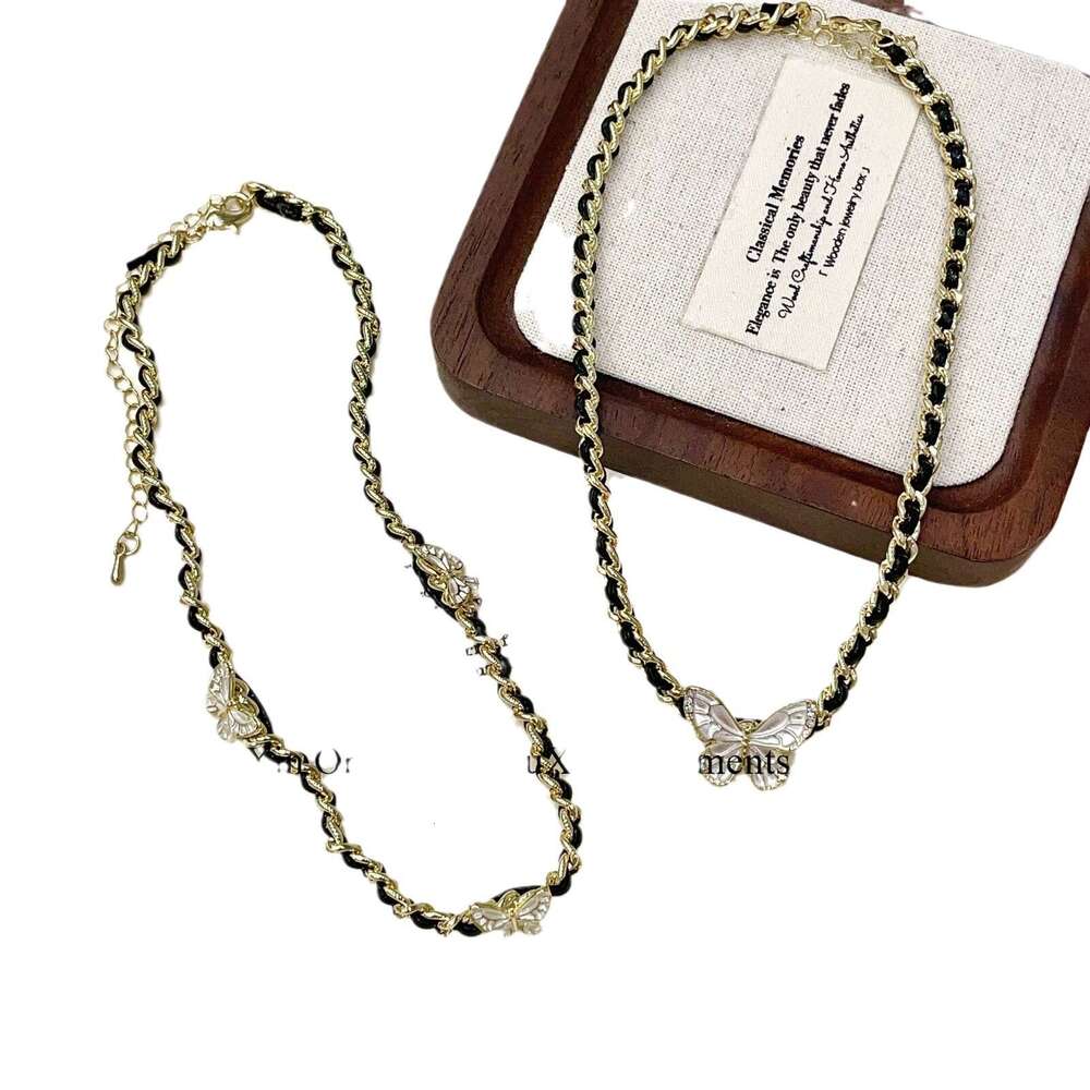 Kalomei First Shadow Autumn Necklace for Women Fashion Trendy Cool Butterfly Niche Design High-end Sense Elegant Versatile Collarbone Chain f15