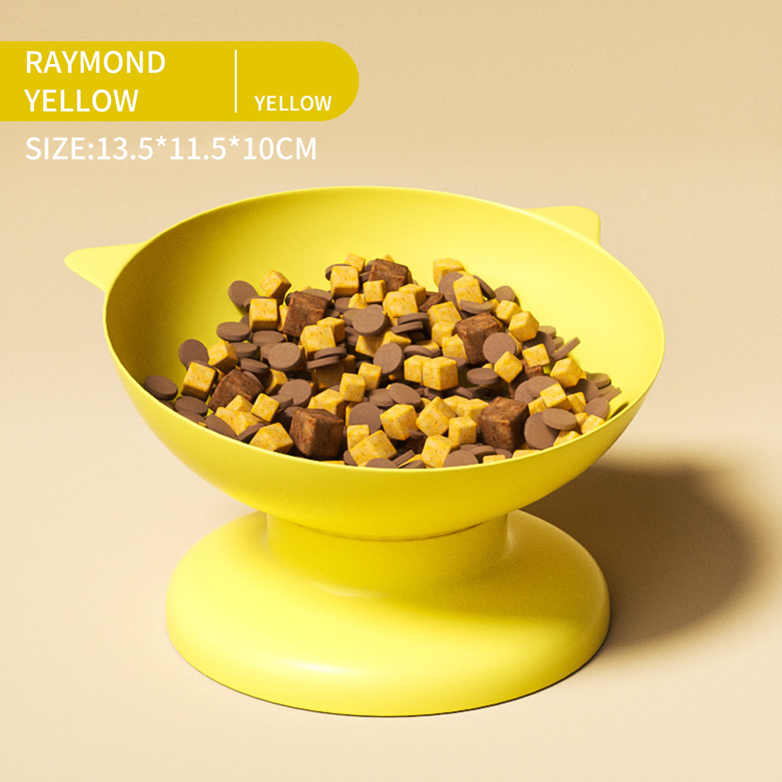 Macaron multi-color cat bowl pet bowl pet supplies high footed cat food bowl dog bowl plastic slanted mouth bowl