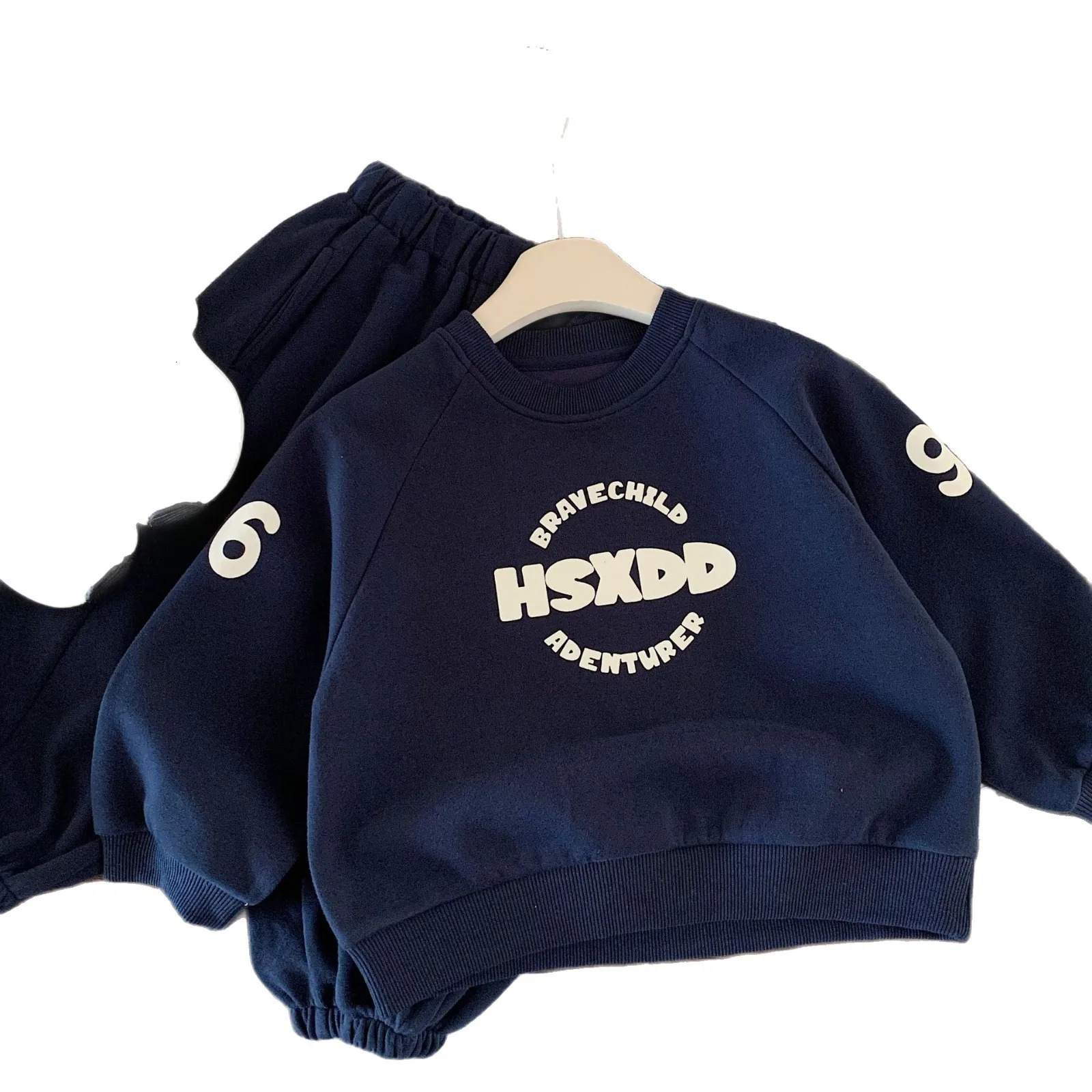 Autumn Baby Boy Sets Round Neck SweatshirtElastic Waist Sweatpant Toddler Boys Sport Sets Long Sleeves Loose Kids Baby Boy Sets 250729