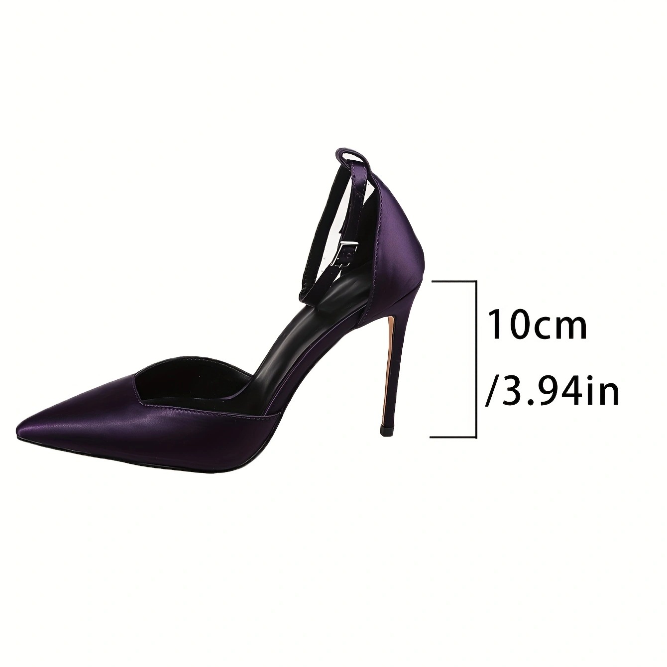 2025 New Women's Purple Satin Crystal Stiletto Sandals - 8cm/10cm Ultra High Heel Pointed Toe Dress Sandals