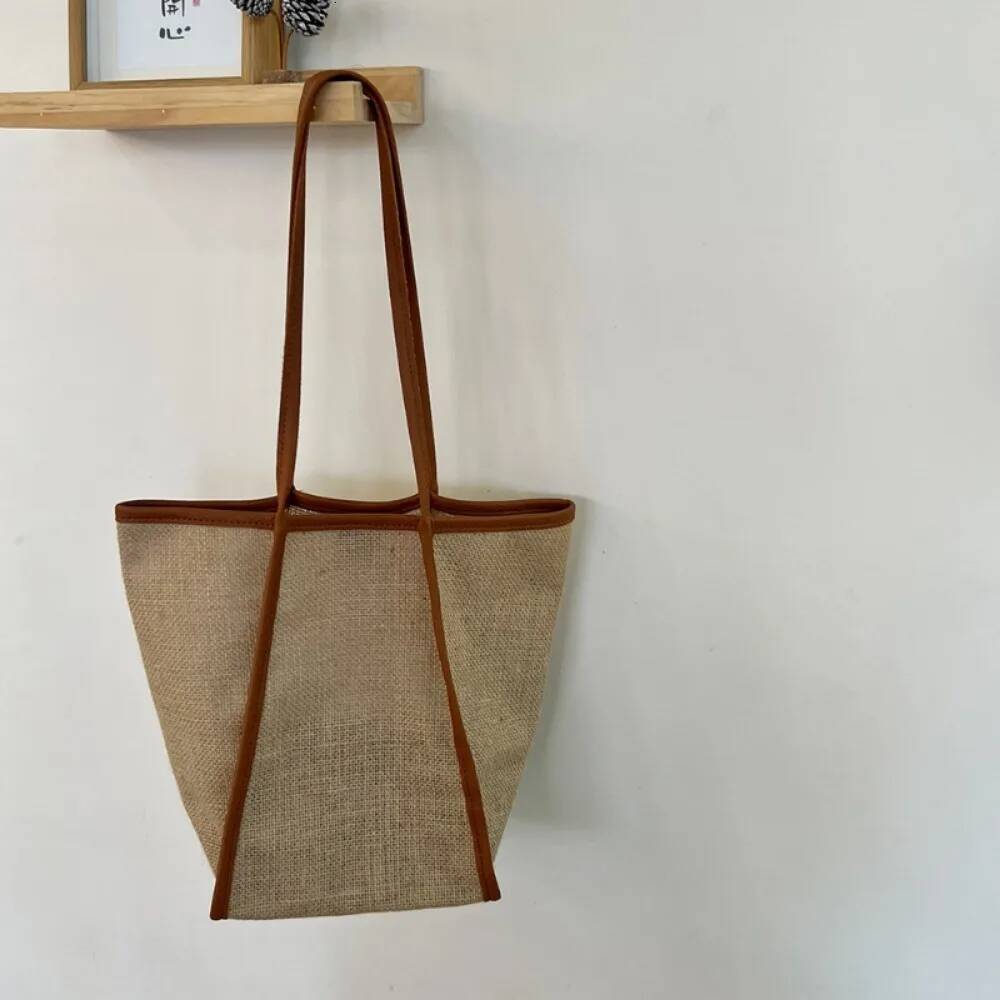 All-Match Exposure Large Capacity Bucket Bags Female Vintage Soft Commuter Women Totes Korea Simple Minority Shoulder