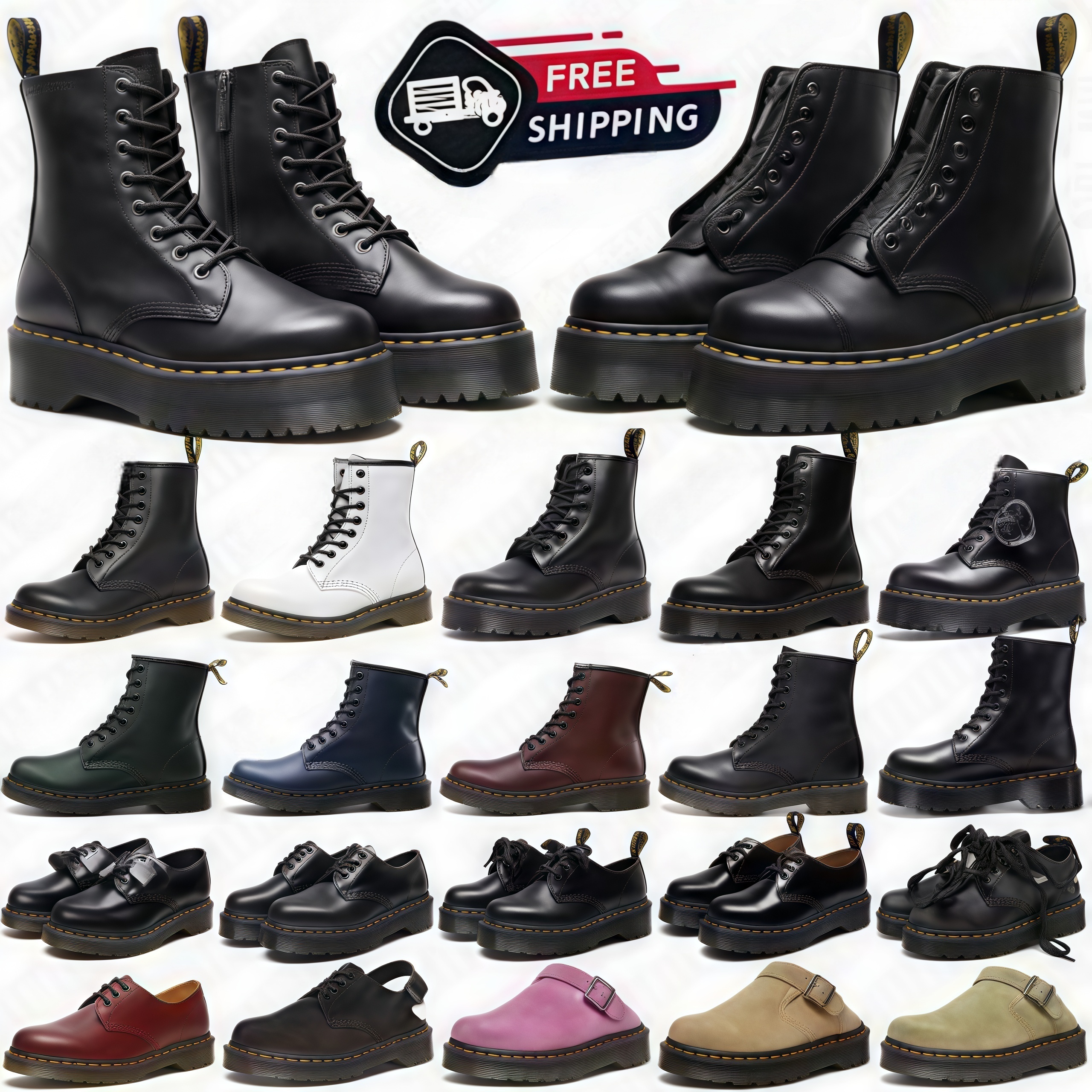 docmartin sandals boot designer boots for men women triple black white classic ankle short booties winter snow outdoor warm shoes top asd1