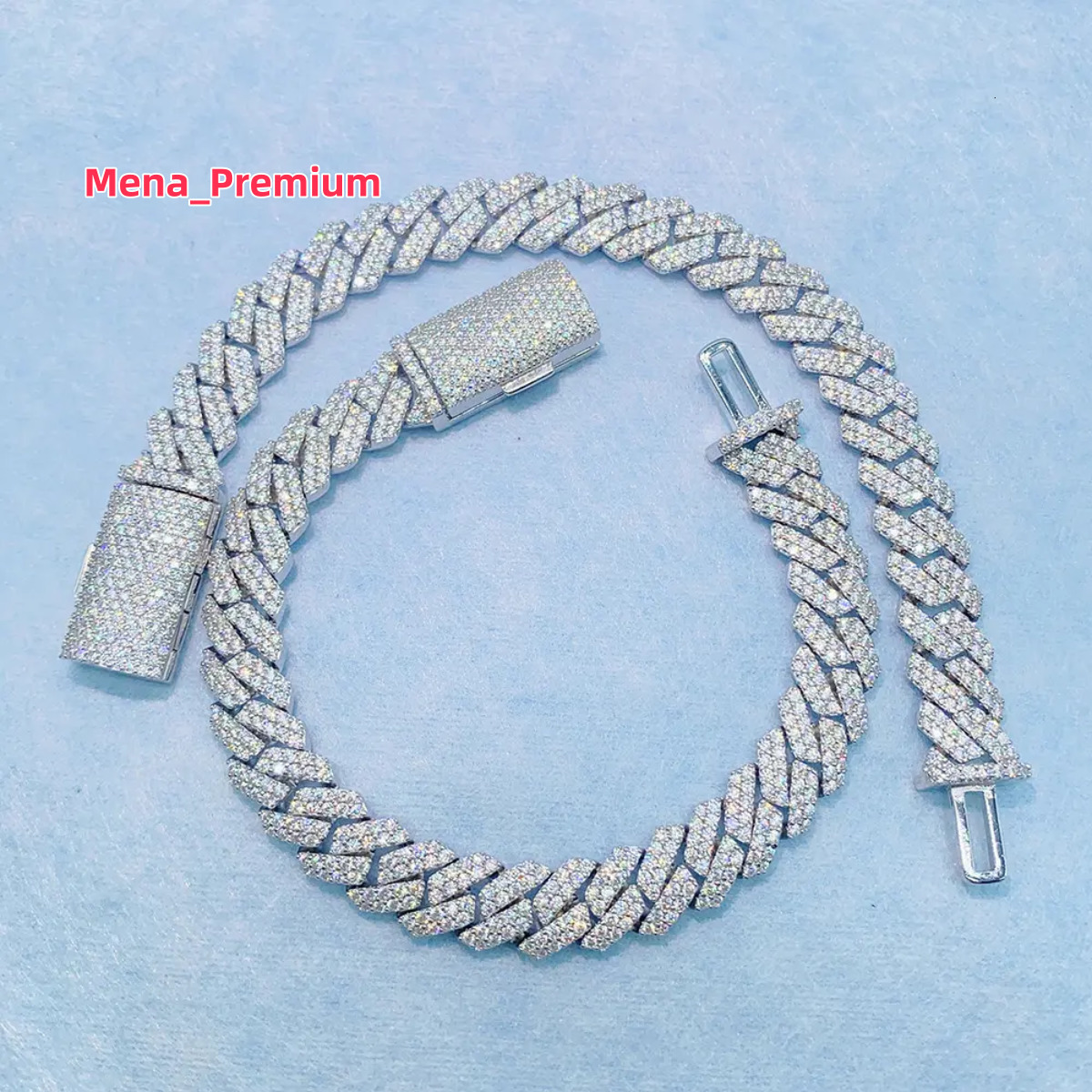 Miami High Quality 925 Sterling Silver Cubana Hop Jewelry 6-20mm VVS Moissanite Iced Bracelet Cuban Link Bracelet