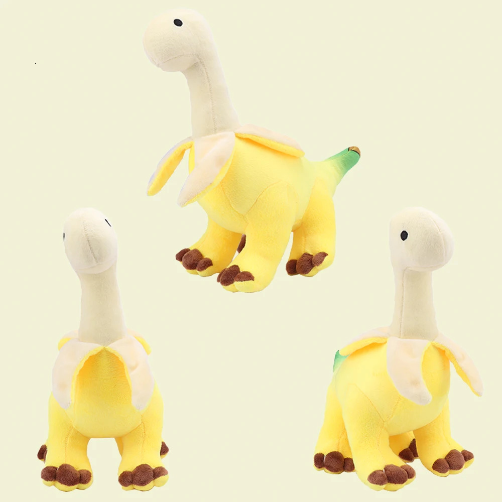 Cute Plush Toys Soft Stuffed Dragon Animals Peeled Banana Brontosaurus Toy Kawaii Gift for Kids 250729 XJ260303