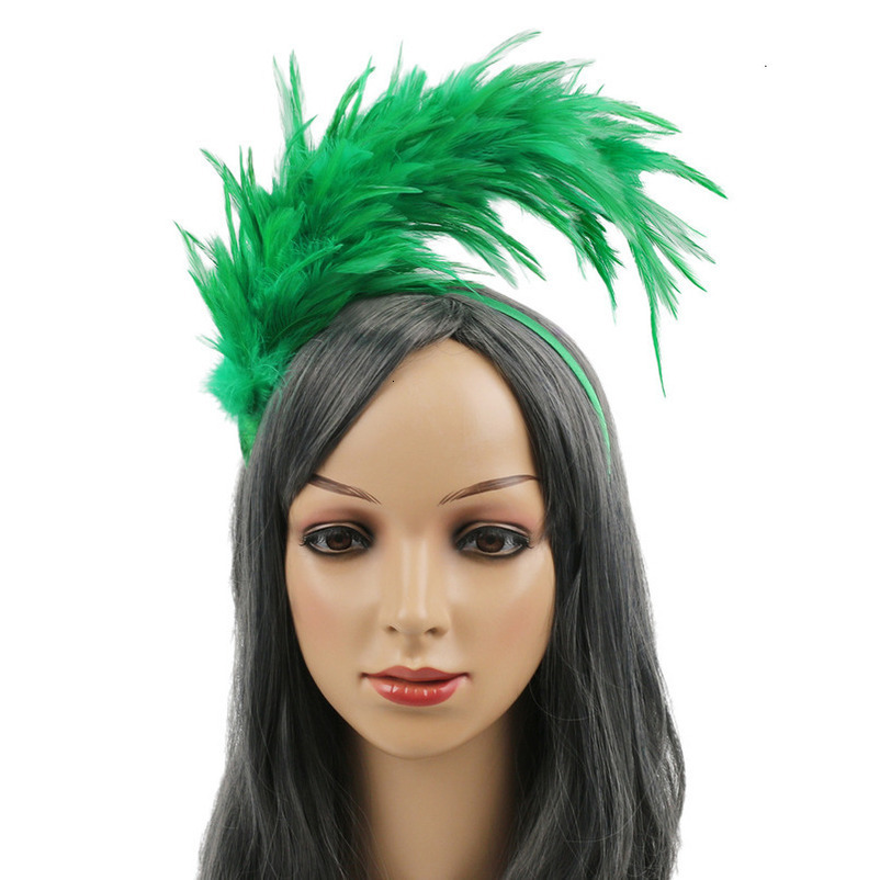 Feather Hair Accessories Props Carnival Party Performance Dance Colorful Headband Decoration