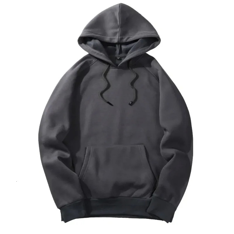 Size Fashion Colorful Hoodies Mens Thickened Clothes Winter Sweatshirts Men Hip Hop Streetwear Solid Fleece Hoodie 250729