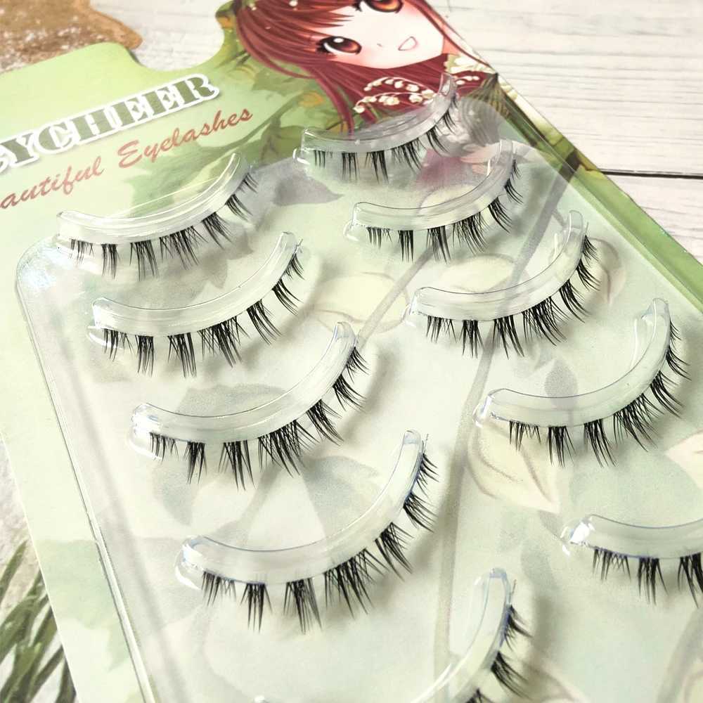 5 Pairs Thick Lower Eyelashes Clear Band Under Eye Lashes Soft Lower Eyelash Handmade Manga Bottom Lashes Makeup Tools Z250730