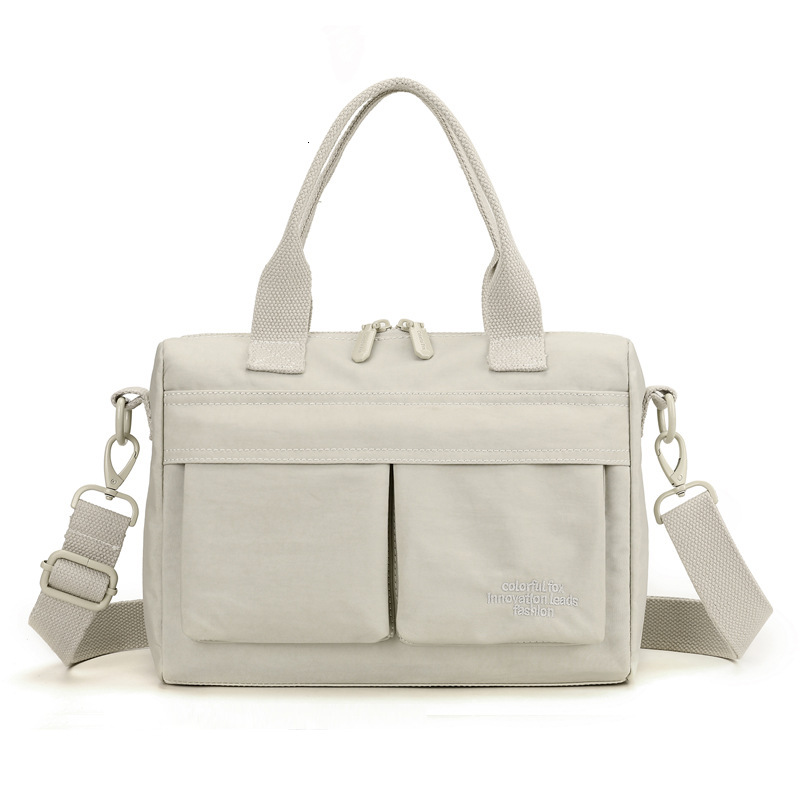 Colorful Fox2025 New Nylon Water-Resistant Handheld Briefcase Single Shoulder Crossbody Women Multi-Compartment Tote Bag ddmymoon