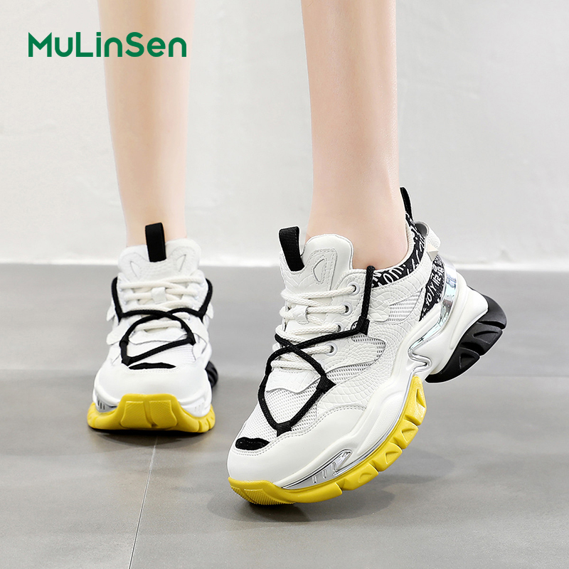 Mulinsen dad shoes women's 2025 new spring and autumn leisure breathable mesh dopamine versatile summer lightweight sports running shoes