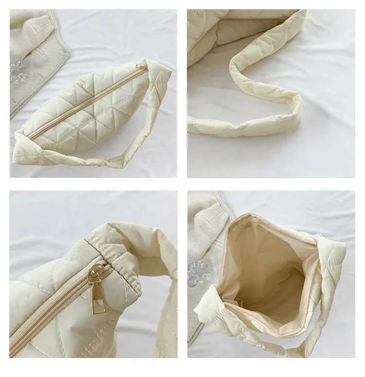 7777777777777777 Puffer Quilted Crossbody Bag Y2K Padded Shoulder Bag Trendy Large Capacity Casual Shopping Bag for Women Daily Use Travel Work Y25073