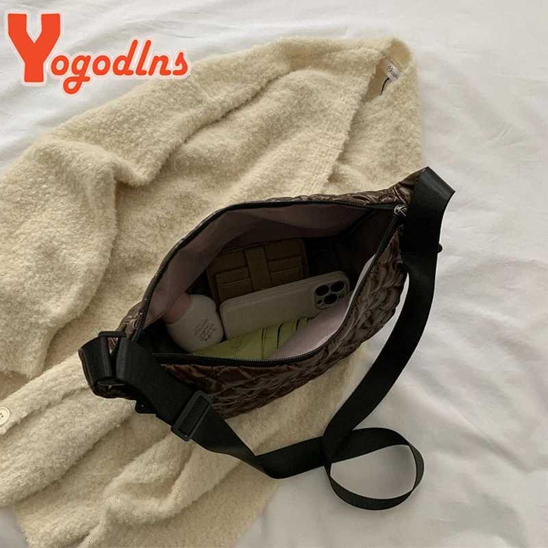 Yogodlns Winter Space Cott Shoulder Bag For Women Rhbus Dumpling Bag Luxury Fem Crossbody Bag Armpit Handbag Sac Y250730