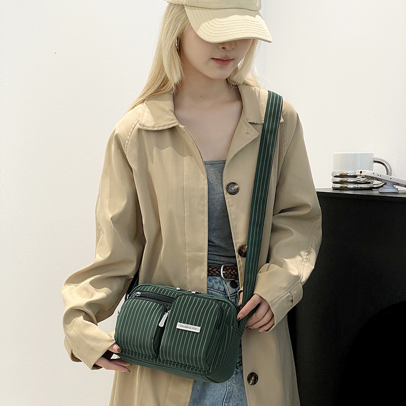 Colorful Fox New Water-Resistant Camera Crossbody Ins Striped Unisex Shoulder Bag ddmymoon