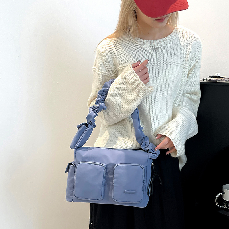 Colorful Fox Korean Style New Design Simple Women's Pleated Casual Versatile Niche Shoulder Underarm Bag ddmymoon