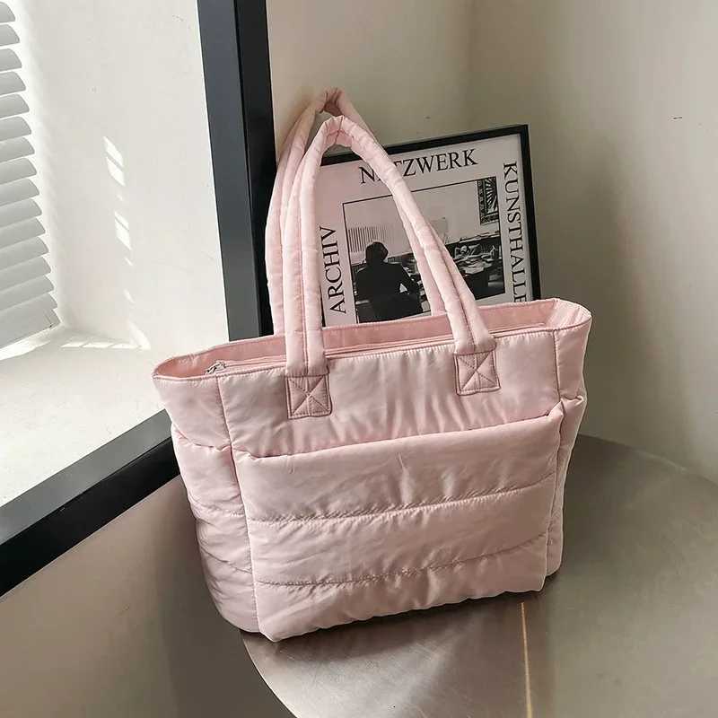 Bag Large Capacity Padded Tote Bag Versatile Handbag for Women Commuter Work Student Class Shopping Multiple Pockets Mummy Bag Y250730
