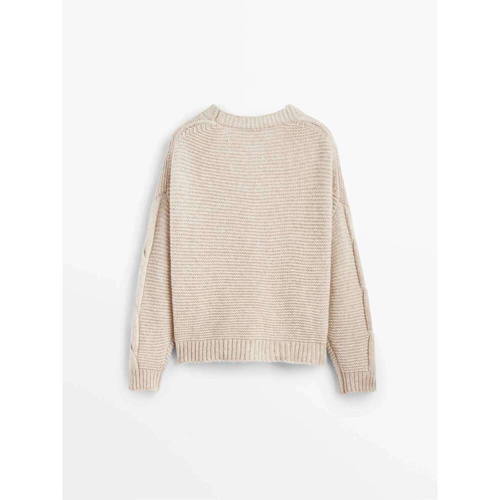 Ethereal MD 2025 Massidutti Spring New Style Of Twisted Floral Knitted Women's Casual Top Cardigan 250728