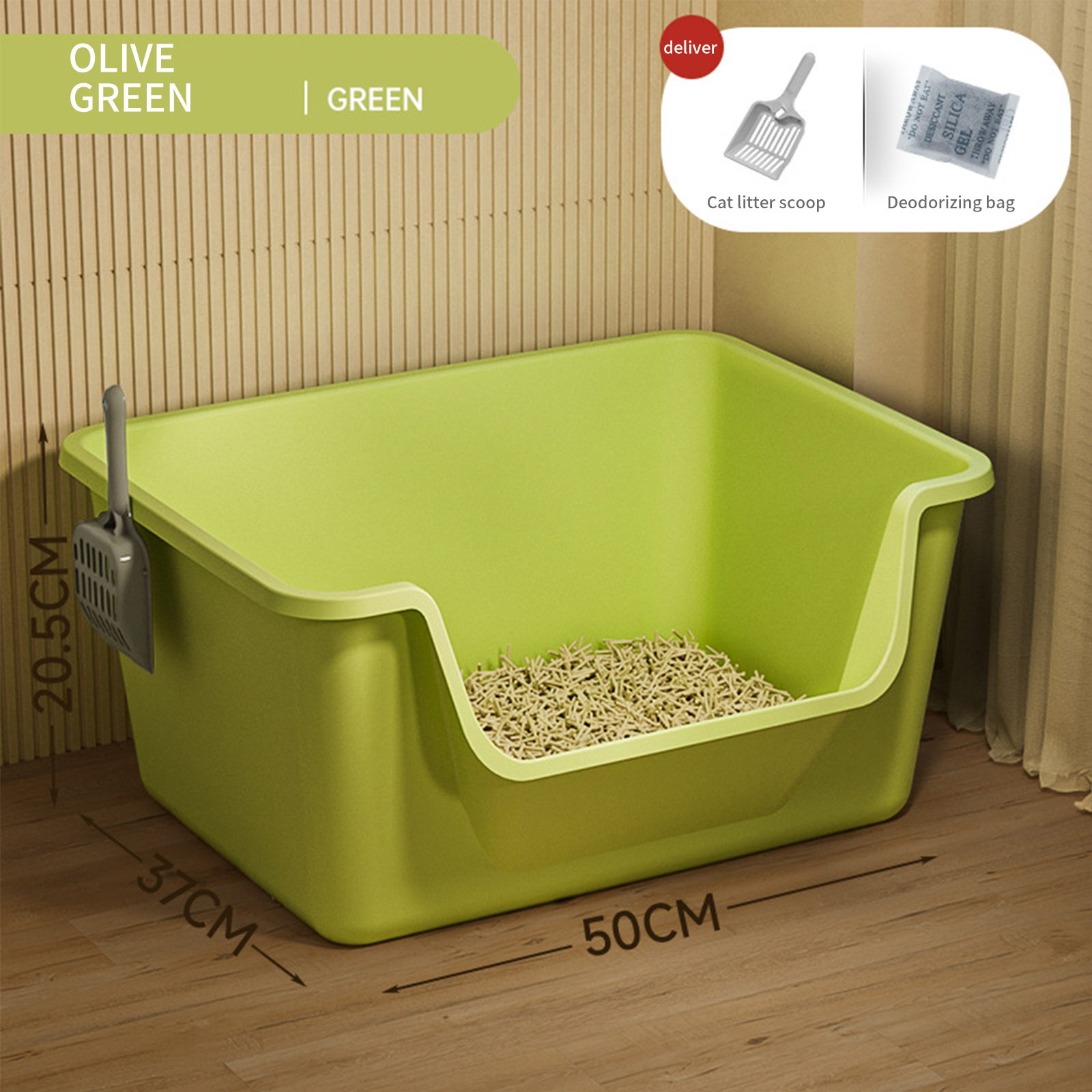 Cat litter box oversized anti splash semi enclosed open cat toilet giant box wholesale of cat supplies