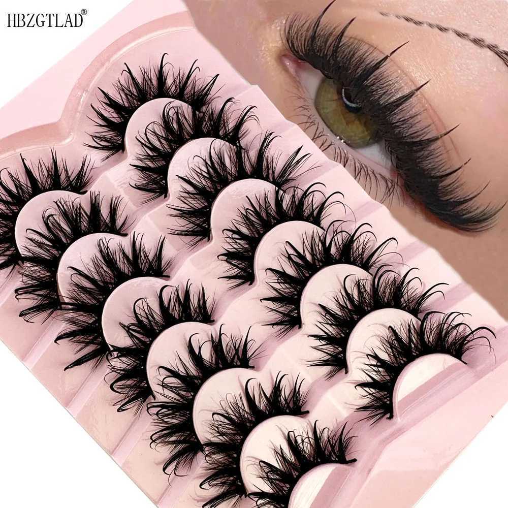 7Pairs New Design Wet Manga Lashes 3D Fluffy Eyelash Extensions Makeup Fashion Long Thick Natural Fake Eyelashes Z250730