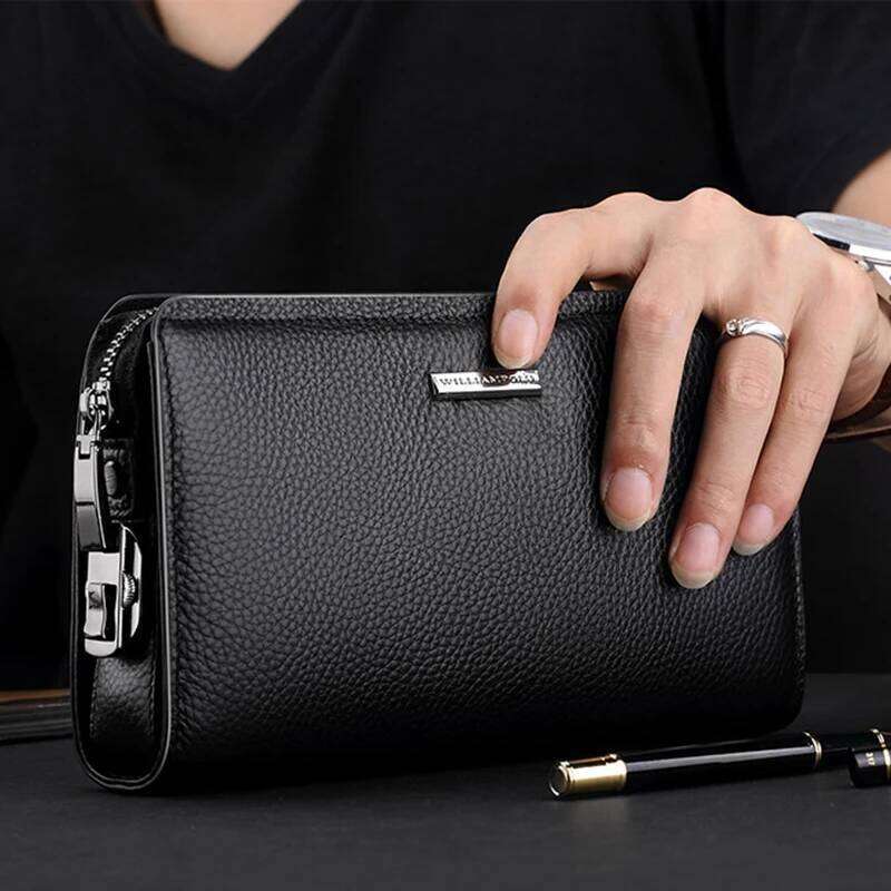 Luxury Designer Men's Leather Multifunctional Personalized Fashion Large Capacity Hand Wallet