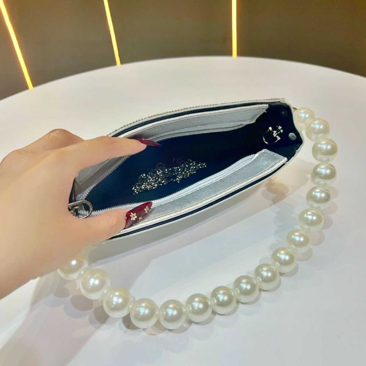 New Womens Handbag Socialite Rhinestone Beaded Evening Bag French Dress Handbag Crossbody Evening Bag