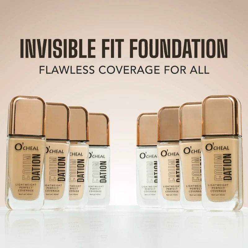 24H Waterproof Foundation Liquid Concealer Long-Lasting Moisturizing Waterproof And Sweat-Proof Matte Finish for All Skin Tones 250730