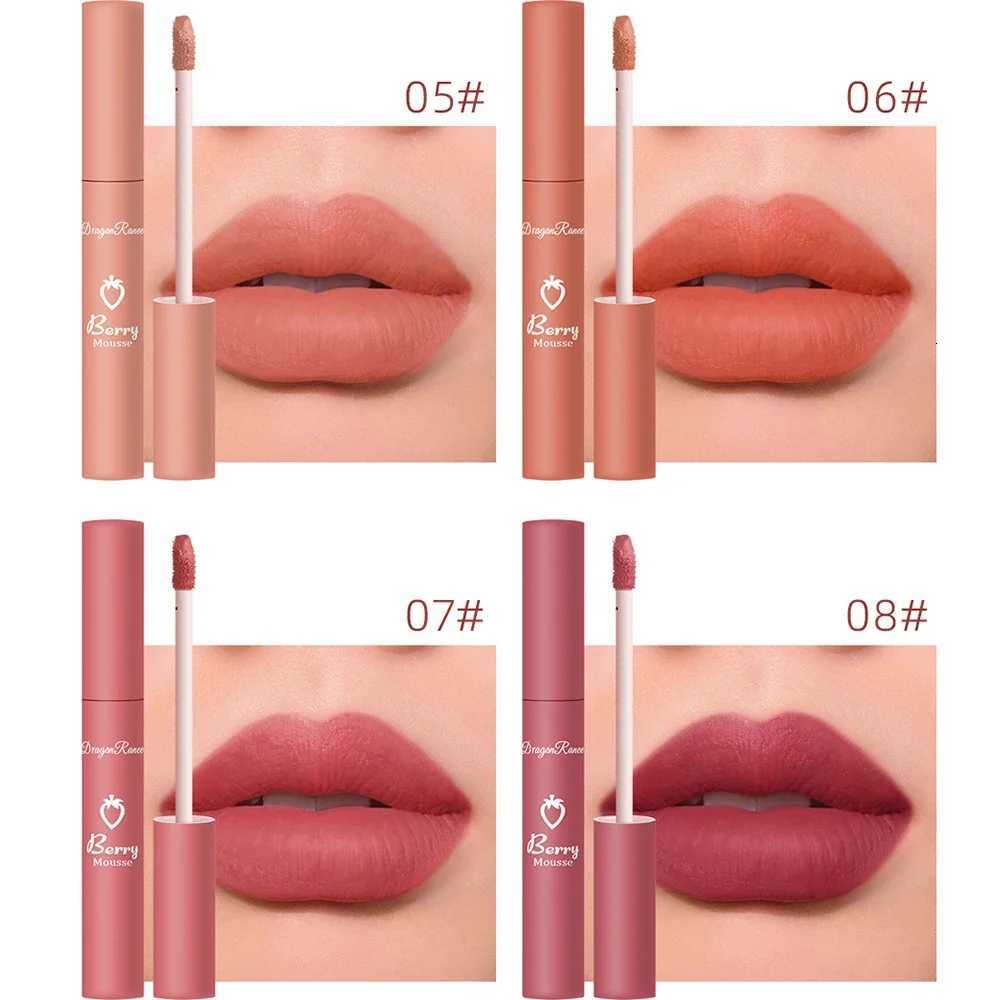 12colors Matte Lip Gloss Berry Mousse Velvet Lip Glaze Waterproof Long-lasting Not Easy to Fade Lipstick Sexy Lip Makeup Cosmetic New G250728