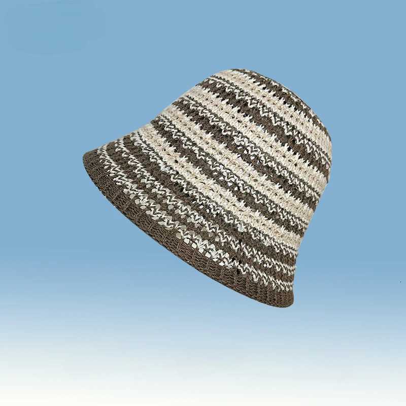 2025 Summer New Breathable Fashion Hat Mens High Quality Mixed Color Woven Sunshade Sunscreen Hat Y250730