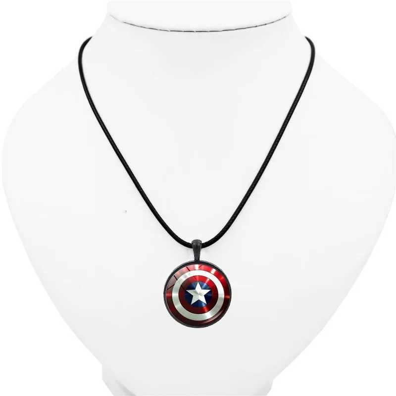 Ctain America Shield Series Pendant Necklace New Wen Men Jewelry Chains Fashion Collection Ornament Kids Gifts Y250730