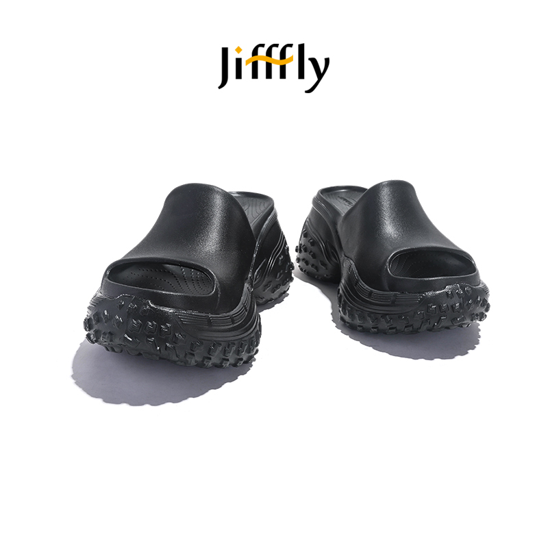 Jifffly thick-soled high-heeled indoor and outdoor anti-slip beach slippers women, new for summer 2025
