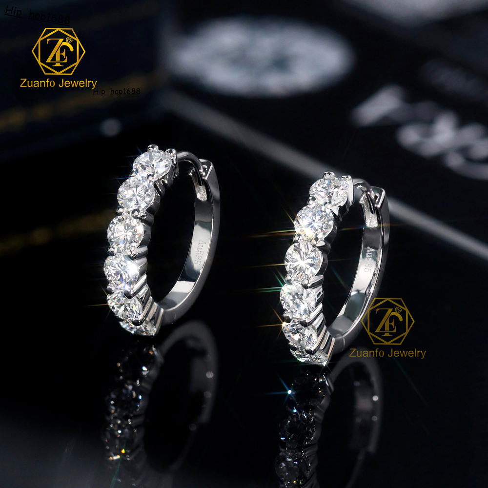 IGI Certified CVD HPHT 3mm DEF VVS-VS Lab Grown Diamond Small Circle Earrings Luxury 14K White Gold Huggie Hoop Earrings