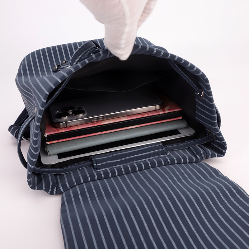 Colorful Fox Korean Niche British Style Versatile High-end Striped Mini Drawstring Backpack ddmymoon