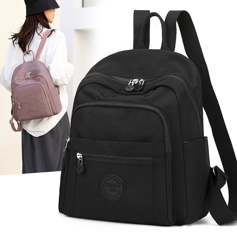 Colorful Fox New Women's Backpack Large Capacity Multi-layer Water-resistant Student School Bag Simple Handbag ddmymoon