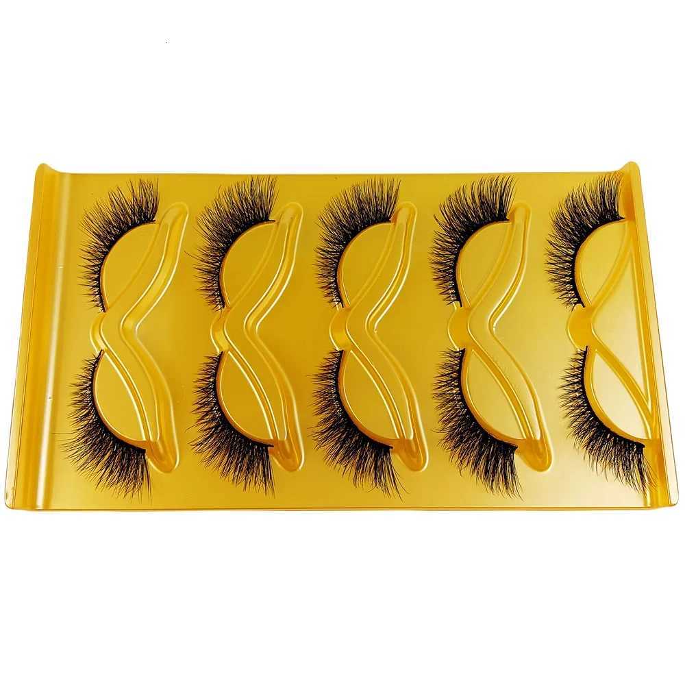 5 Pairs Cat Eye Lashes Wispy Fake Lashes Fluffy Cat Eye Lashes Extensions False Eyelashes Z250731