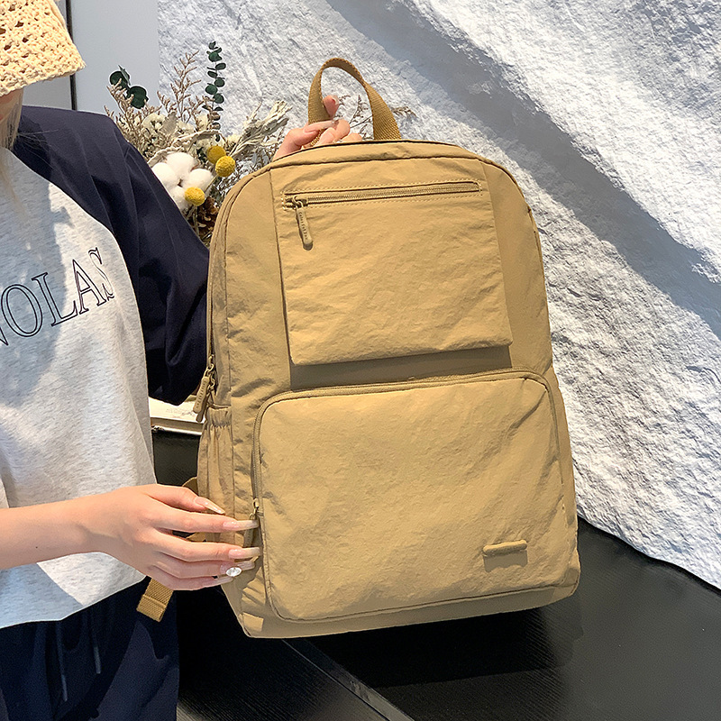 Colorful Fox Korean Version Women's Nylon Backpack Student Large Capacity Simple Casual Lightweight Commuting ddmymoon