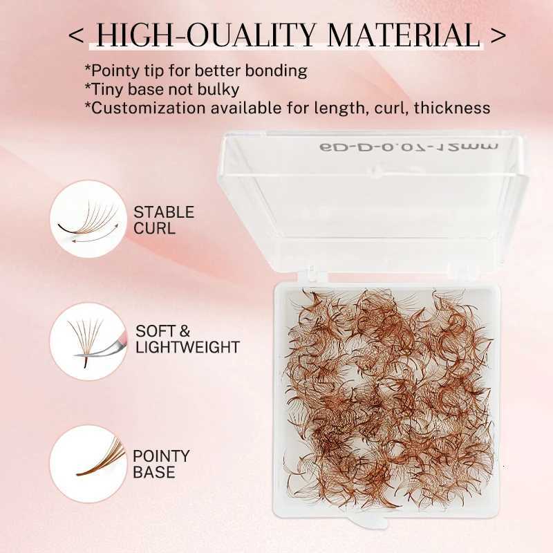 6D Premade Color Eyelashes Promade Colored Premade Fans Lash Extensions Pre Made Bouquet Eyelash Extension Blue Light Dark Brown Z250730