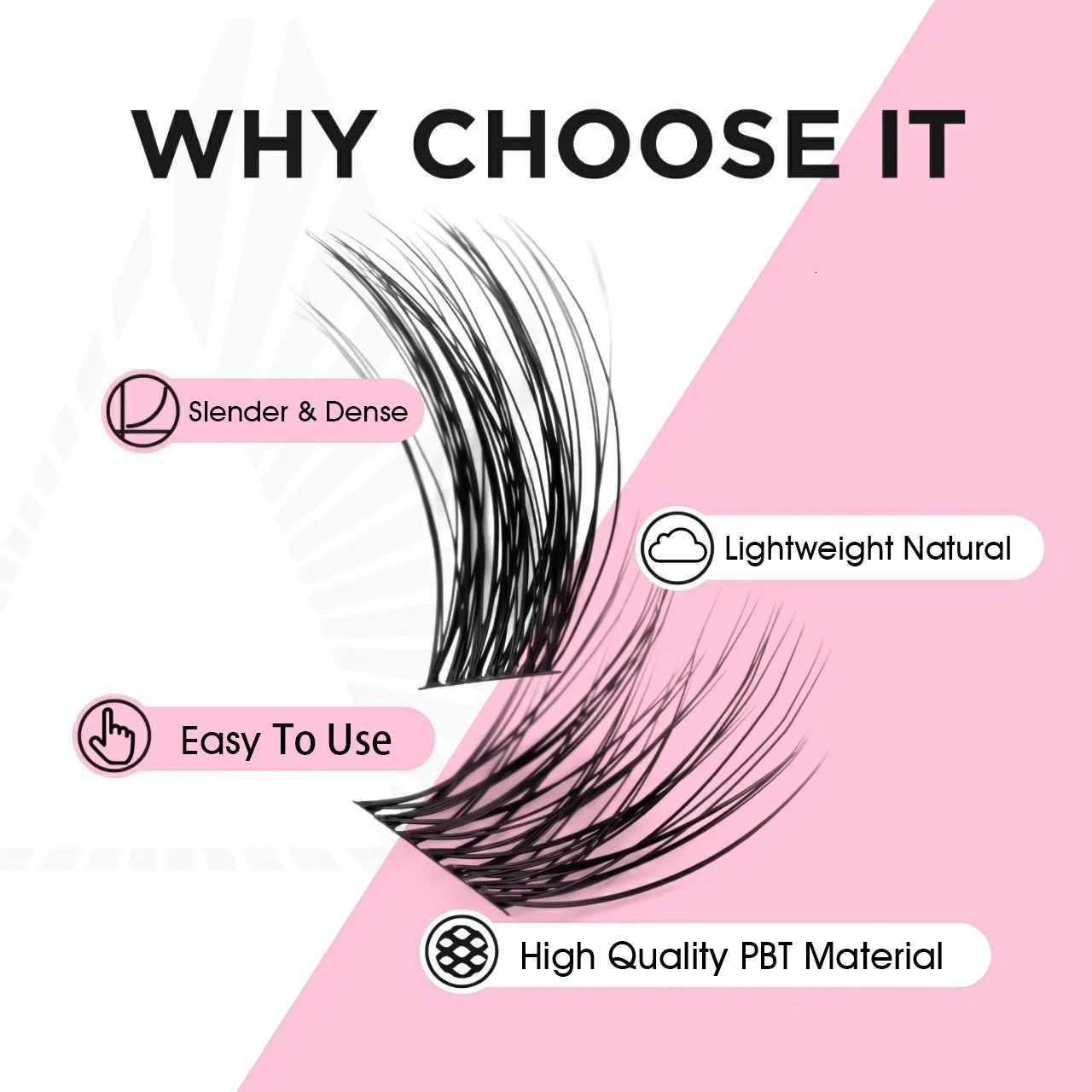 YUANZHIJIE Wholesale Soft Ribbon Segmented False Bundles Eyelashes DIY Individual Clusters Lash Extensions Faux Mink Lashes Z250730