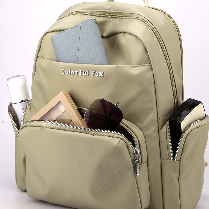 Colorful Fox New Women's Water-Repellent Nylon Fabric Men's Travel Large Capacity Backpack Student ddmymoon