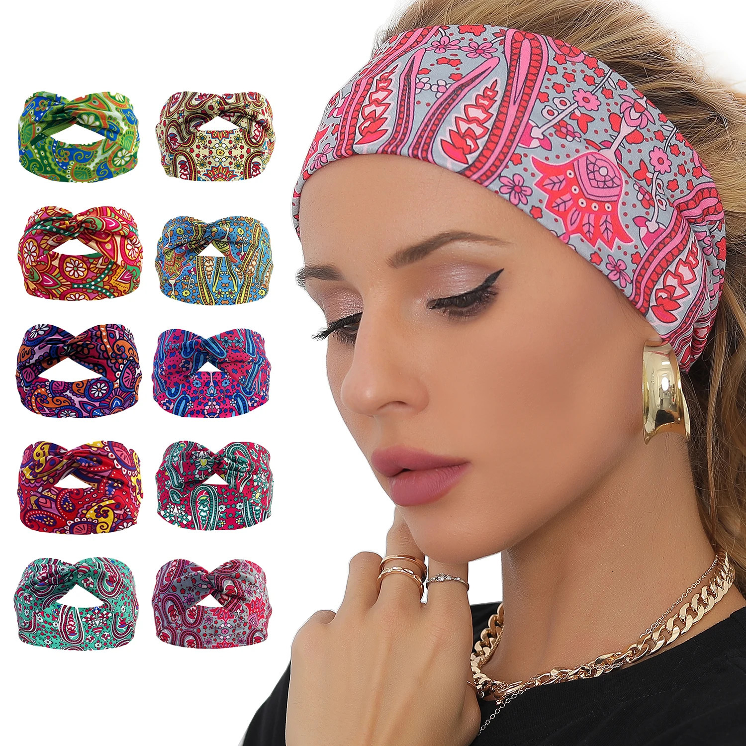 Head Bands Cross Elasticity Hair Band Turban Headwrap for Women Sports Headband 250716
