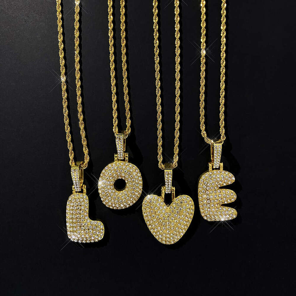 Exquisite Round Cute Bubble Letter Pendant Personality Creative Hip Hop Necklace Direct Shipping