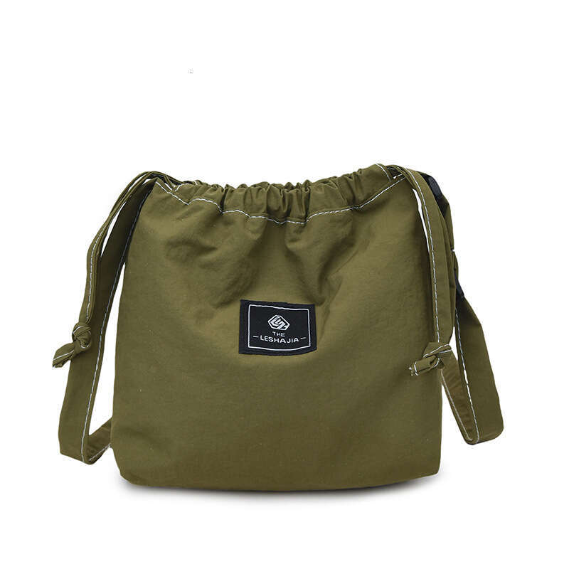 Casual Cute Waterproof Nylon Crossbody Shoulder Canvas for Women with Design Sense, Solid Color Simple Small Tote, Phone Bag