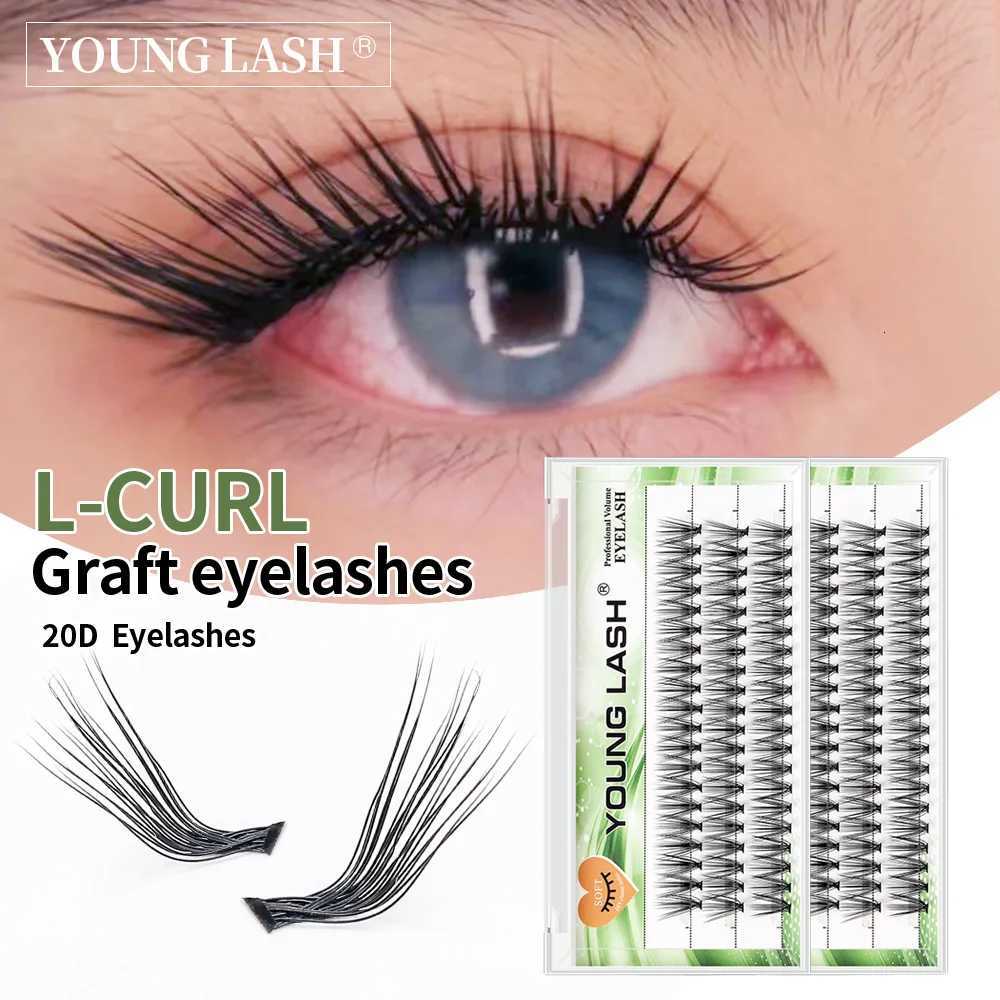20D L Curl Cluster Eyelash Extensions Natural Soft Individual Lashes Makeup Tools Premade Volume Fans Z250730