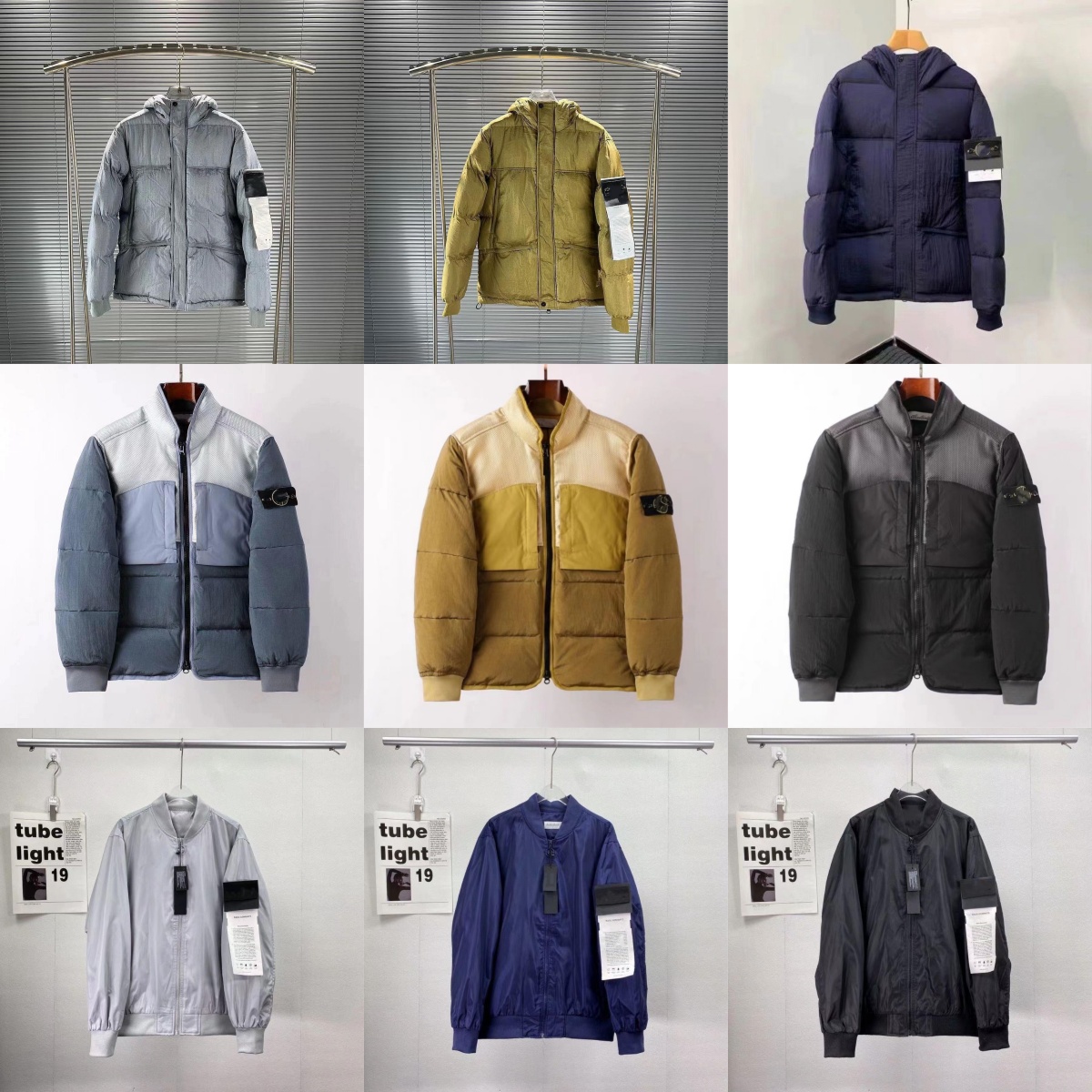 2025 stones puffer jacket men jacket designer jackets mens womens fashion embroidery graphic coat tops hooded zip windproof Stone Jacket color tops