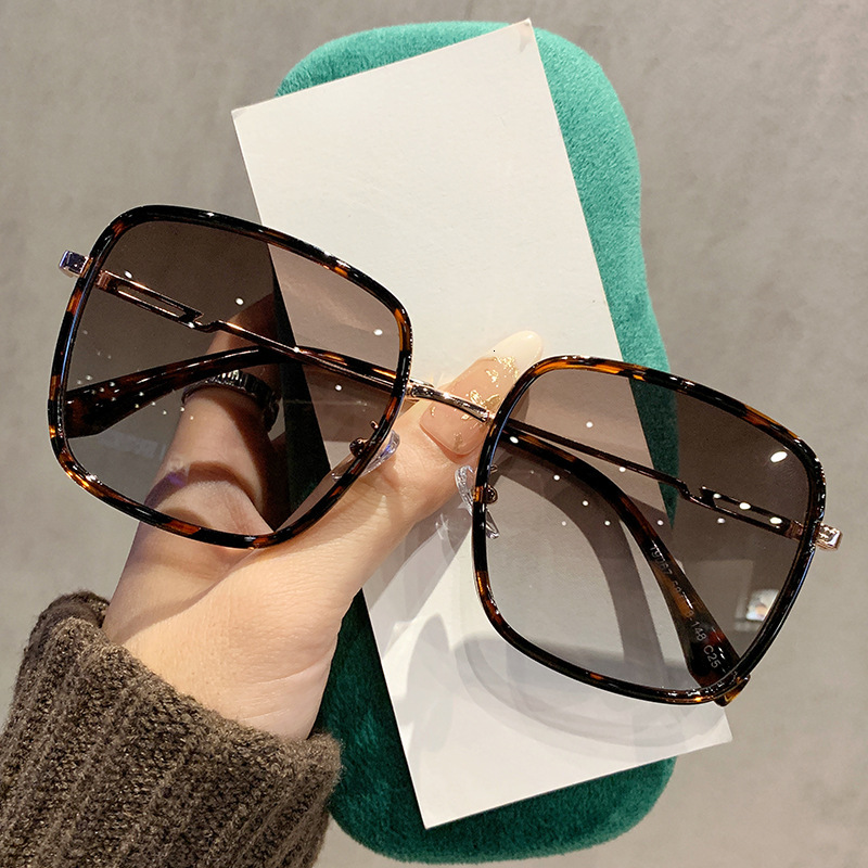 Super Large Frame Sunglasses for Women Designer High Quality 2025 New Fashion Driving UV400 Square Glasses