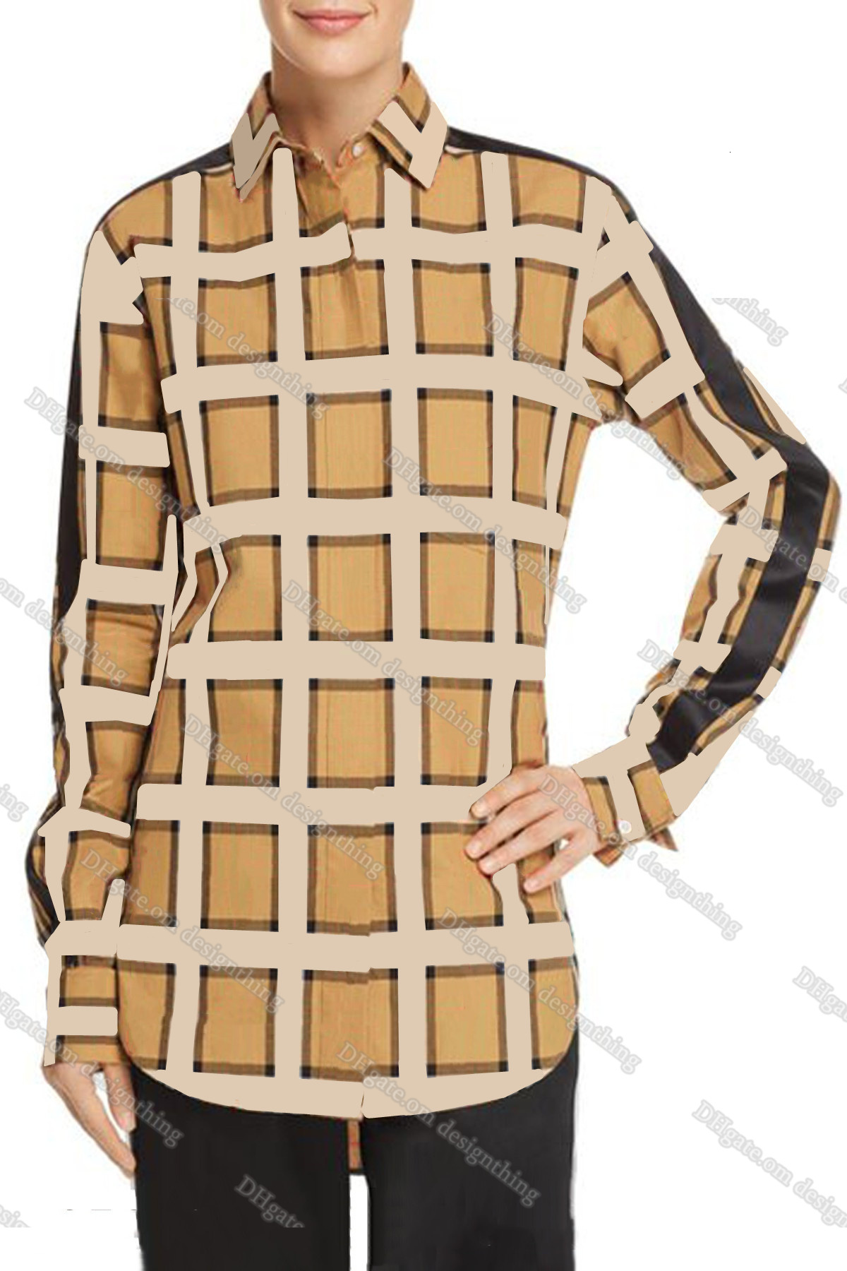 Womens Plaid Short Sleeve Shirt Classic Button Up Fashion Blouse Designer Style Office Shirts for Women Summer Tops Elegant Asian Fit Petite Shirt