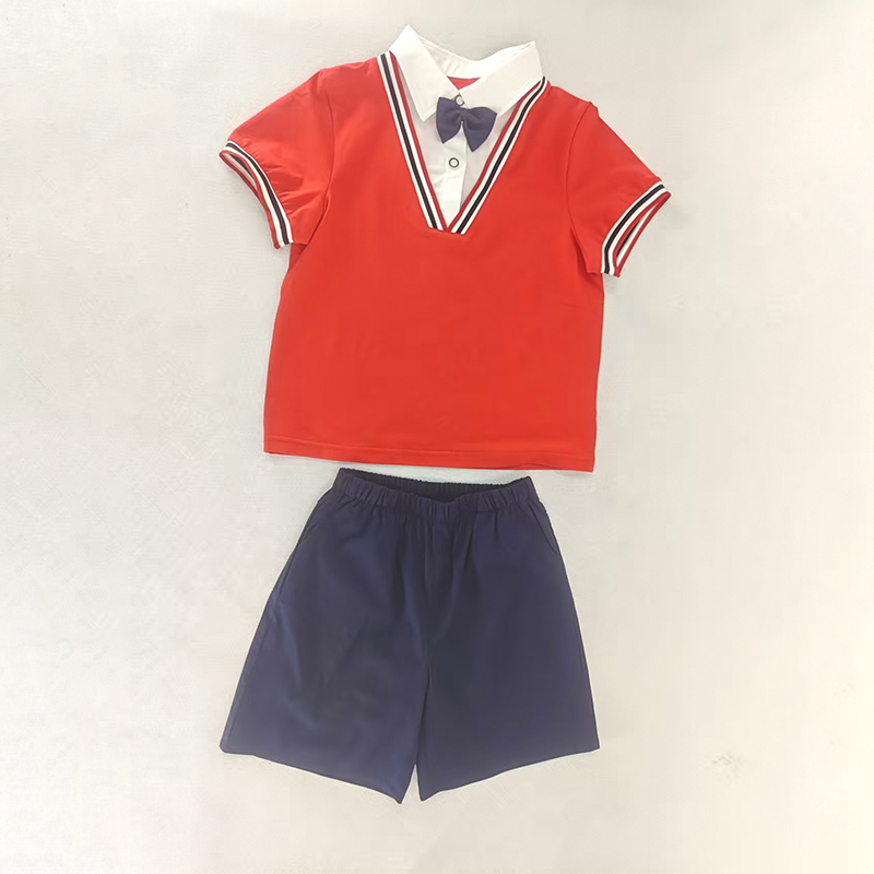 Summer New Design Customization Kindergarten Primary School Children Polo Shirt Uniform Clothing Men's and Women's Skirts School Uniform
