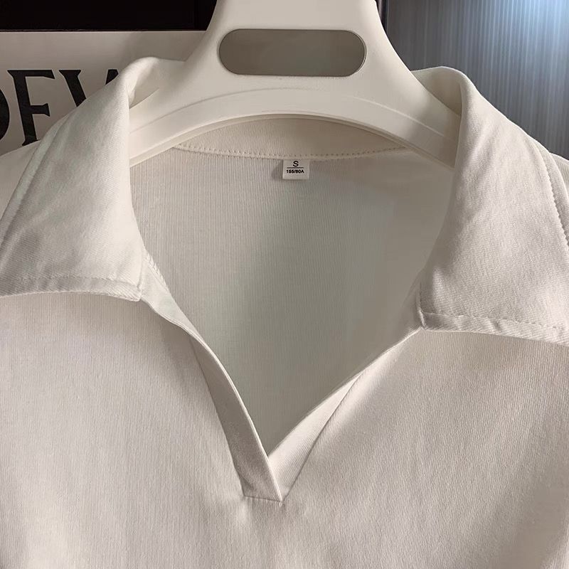 Women's slim slimming short T-shirt design sense all-match short-sleeved top summer Polo shirt