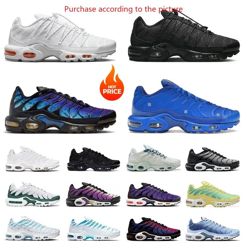 Free shipping Designer shoes 2025 Tn Running Shoes Mens White Hyper Jade France Club University Pastel Blue Hyper Sunset Breathable Trainers Outdoor Jordna