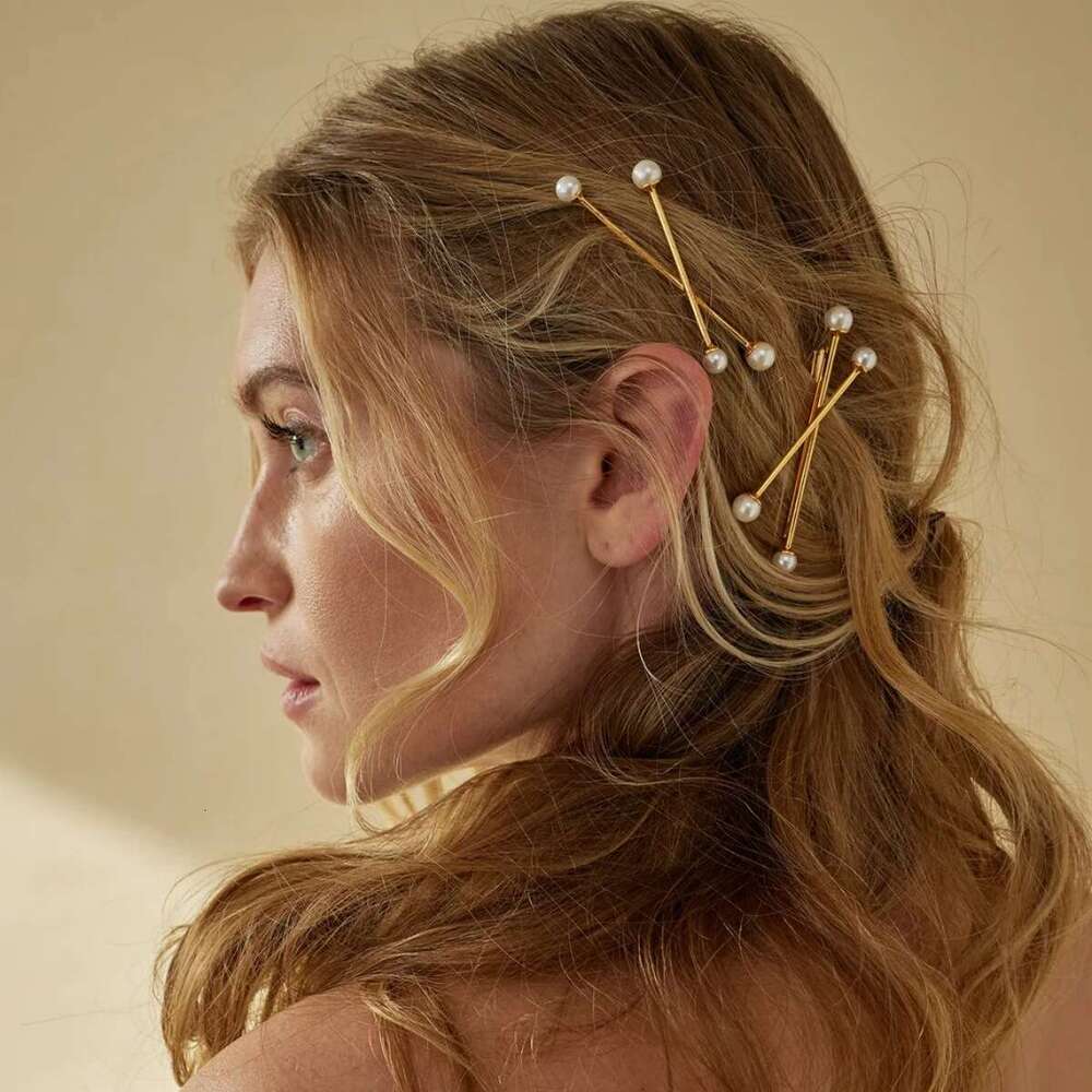 New Pearl Ins Cross Side Bangs Clip Bobby Pin for Broken Hair