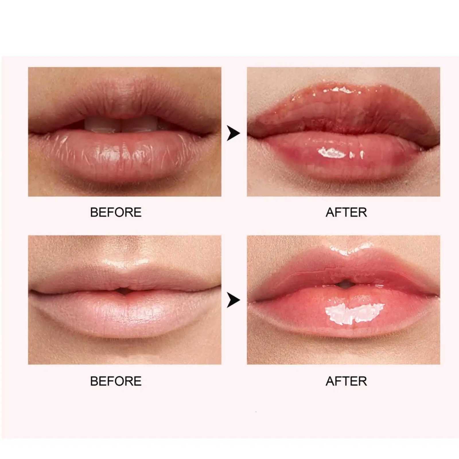 HANDAYAN 6 Color Lip Plumper Gloss Moisturizing Honey Oil Enhancer Transparent Shine Booster Makeup Beauty G250728