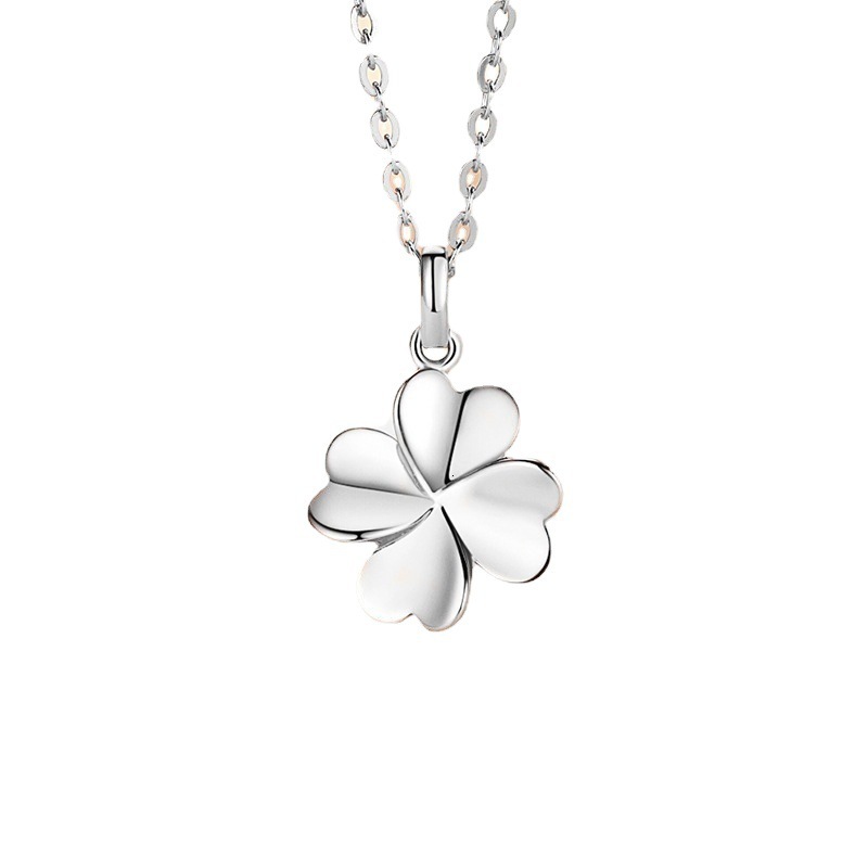 Lucky Four-leaf Clover Necklace For Women Fashionable Elegant Beach Lady Pendant Designer Necklace Chain Gift For Girlfriend Birthday Fresh Flower Pen