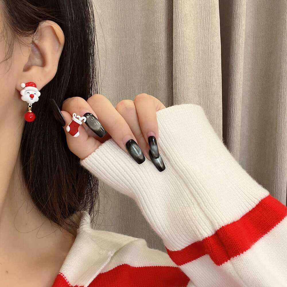 Elderly Long Tassel Studs Girl Niche Design Sense High-end Unique Autumn Winter Earrings Jewelry c8c